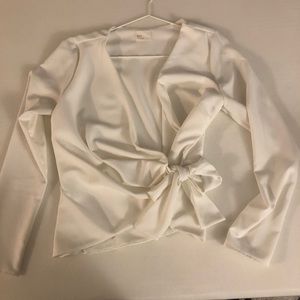 Vici side tie blouse
